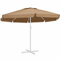 Funda de Repuesto para Sombrilla Taupé 600 cm, Parasol para Terraza y Jardín