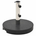 Base de Sombrilla Redonda de Granito Negro 20 kg para Terraza