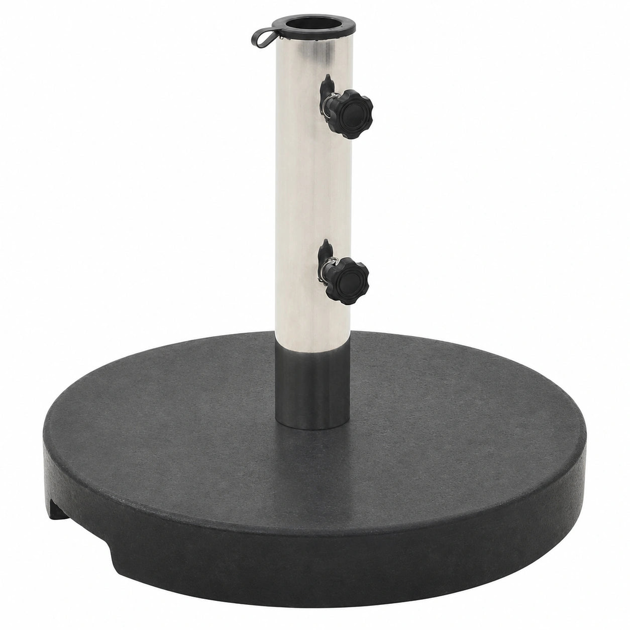 Base de Sombrilla Redonda de Granito Negro 20 kg para Terraza