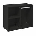 Armario Moderno de Madera Compuesta Negro 80x40x65 cm