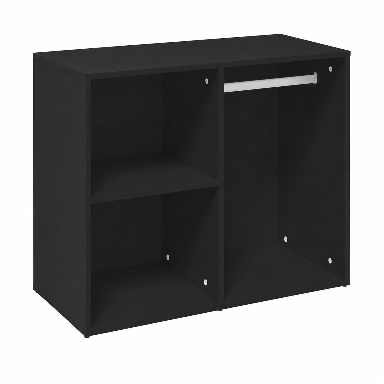 Armario Moderno de Madera Compuesta Negro 80x40x65 cm