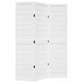 Separador de Ambientes de Madera Blanca de 3 Paneles