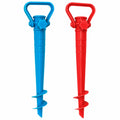 Acan Tradineur - Juego de 2 Soportes para Sombrillas de Playa 25 mm - Plástico - Base de Parasol con Rosca - Dimensiones 41,5 x 9,5 cm - Color Surtido
