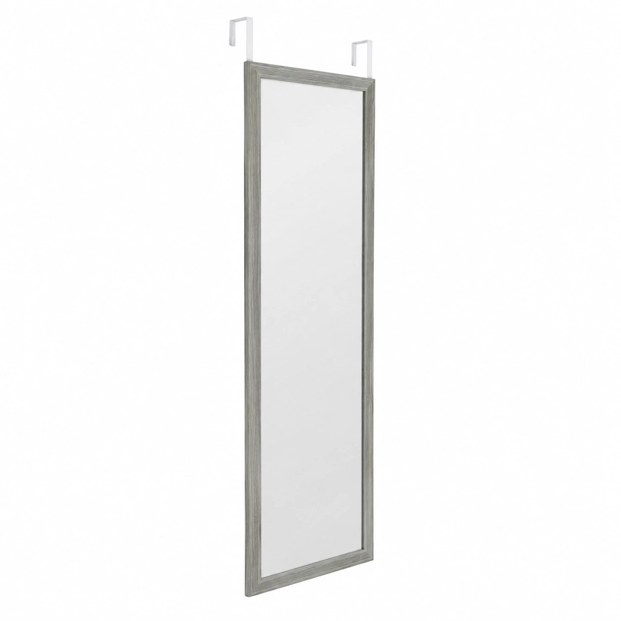 Espejo de Cuerpo Entero Minimalista 30x120cm en Gris con Kit de Colgar