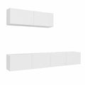 Conjunto de Muebles de Salón Modernos de 3 Piezas, Blanco