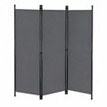Biombo Separador 3 Paneles Huesca 171x150 cm Divisor de Espacios Moderno Acero Gris