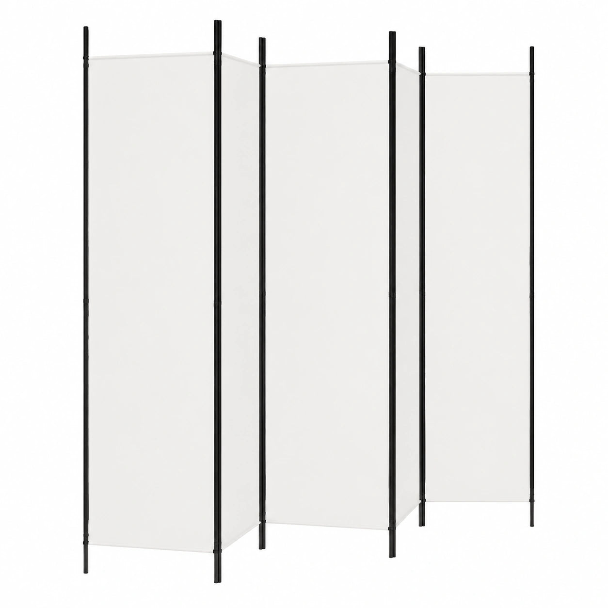 Separador de Espacios Moderno de 5 Paneles en Blanco 250x200 cm para Interiores y Exteriores
