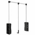 Perchero Abatible de Aluminio para Armario, Ajustable 875-1200 mm