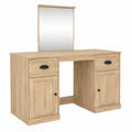 Tocador de Madera Roble Sonoma con Espejo 130x50x132,5 cm