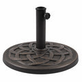 Base de Sombrilla Redonda de Poliresina Bronce para Exterior 19 kg