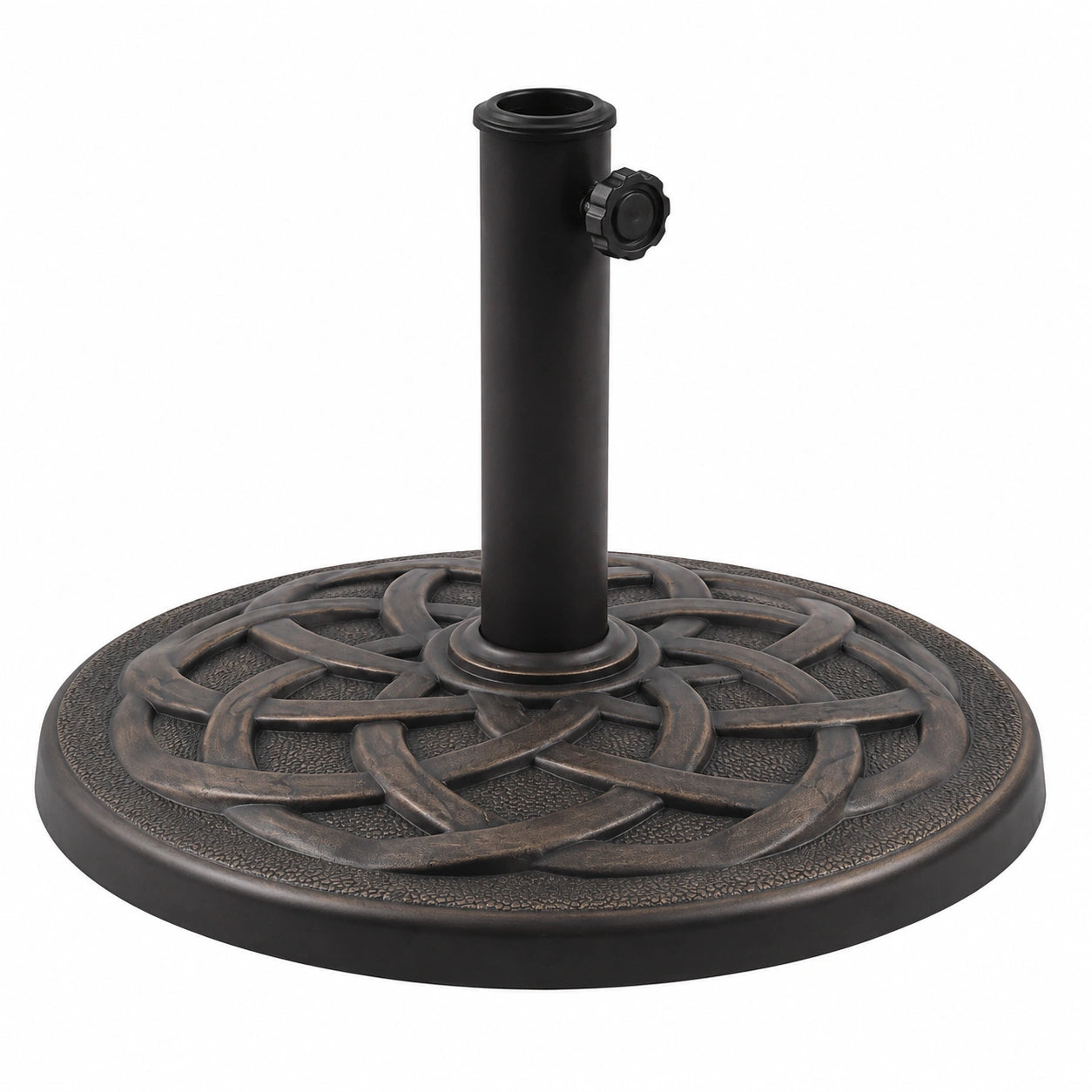 Base de Sombrilla Redonda de Poliresina Bronce para Exterior 19 kg