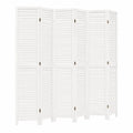 Separador de Ambientes de Madera Blanca de 6 Paneles