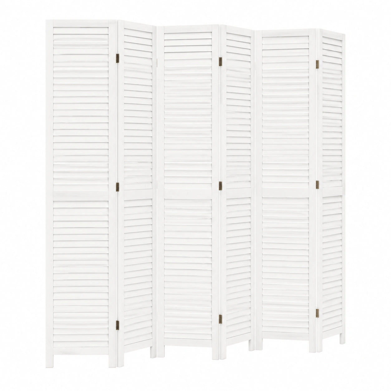 Separador de Ambientes de Madera Blanca de 6 Paneles