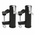 Soporte de Sombrilla para Balcón, Abrazaderas de Acero Ajustables 25-38 mm, 2 Uds