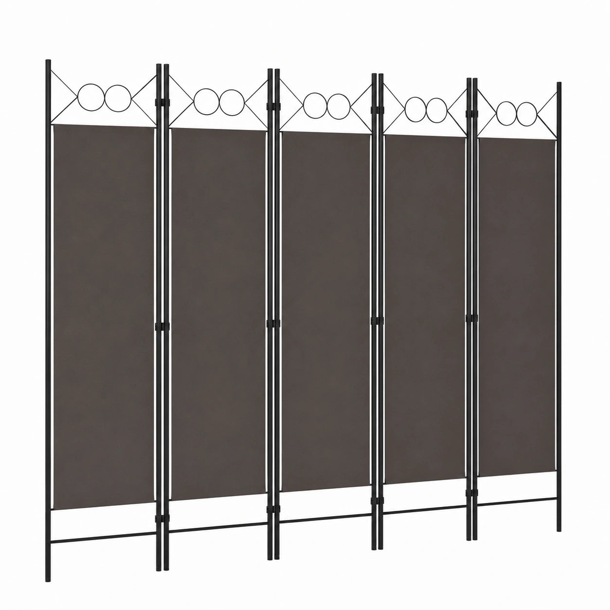 Separador de Habitación Plegable 5 Paneles Gris Antracita 200x180 cm