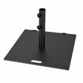 Base de Sombrilla de Jardín de Metal GOPLUS, 22.5 KG, Compatible con Postes de 40/50 mm, Incluye 2 Adaptadores y 2 Ajustes, Soporte para Parasol con Asa para Patio y Balcón (Negro)