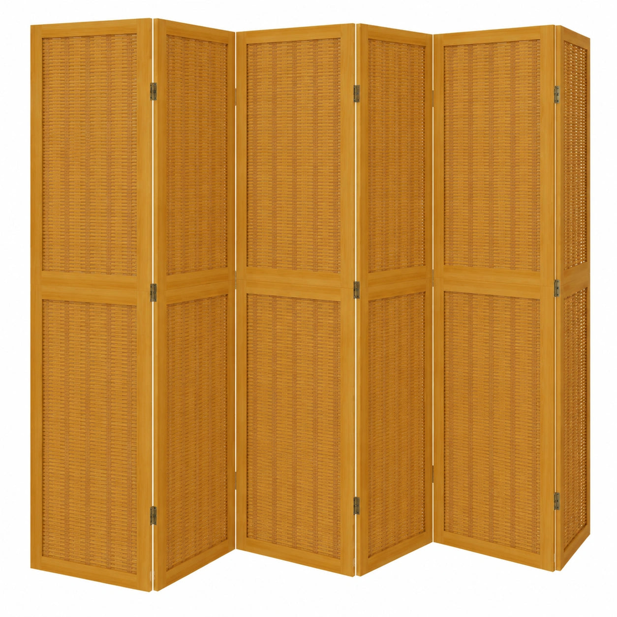 Biombo de Madera Sólida de 6 Paneles Plegables, Separador de Privacidad para Dormitorio y Oficina
