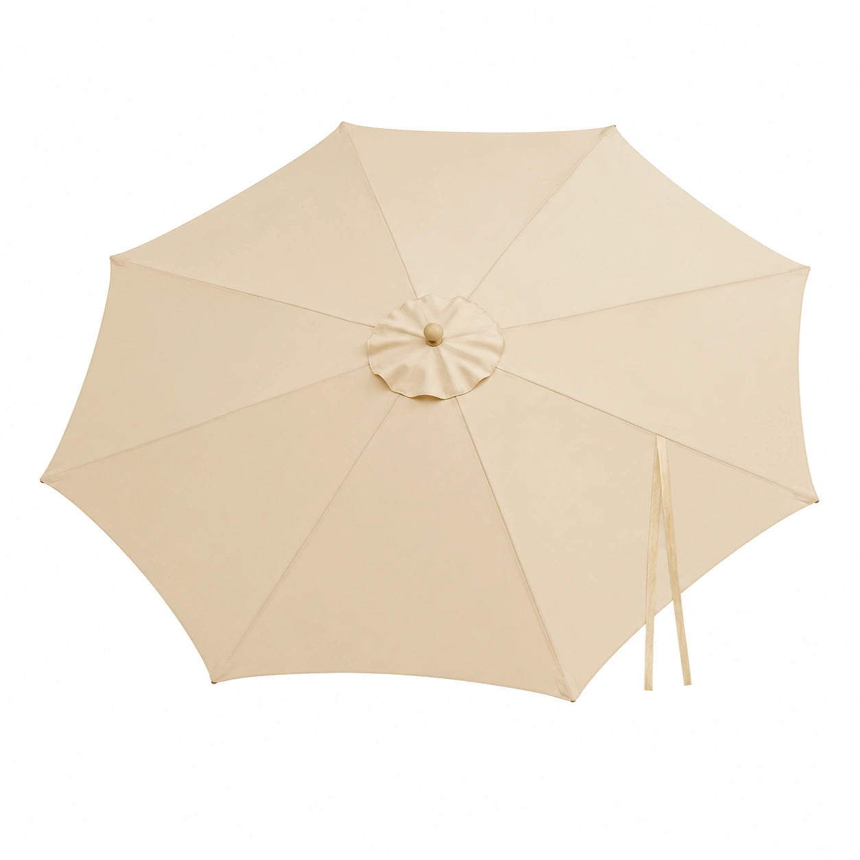 Tela de Sombrilla de Patio 4.0m, Impermeable y Protección UV, Repuesto para 8 Costillas, Exterior Terraza Beige