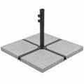 Placas de Granito para Muebles de Interior y Exterior, 100 kg, Set de 4, Color Gris
