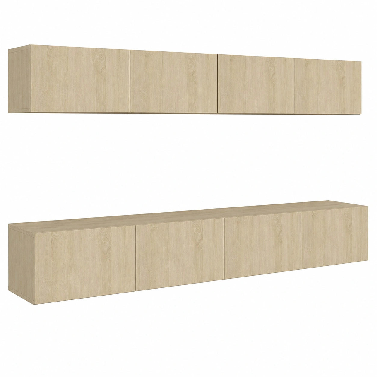 Conjunto de Muebles de Salón 4 Piezas Roble Sonoma 100x30x30 cm