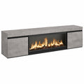 Mueble de TV Moderno con Chimenea Eléctrica XXL para Salón, Hasta 80''