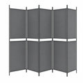 Separador de Ambiente 5 Paneles Antracita 250x180 cm para Dormitorio y Oficina