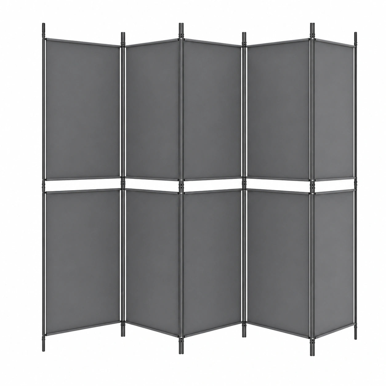 Separador de Ambiente 5 Paneles Antracita 250x180 cm para Dormitorio y Oficina