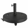 Base de Sombrilla Móvil con Ruedas, Diámetro Ajustable para Poste de 38/48mm, Soporte de Resina de 23kg, Ideal para Jardín y Terraza