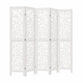 Biombo de Madera Blanca 5 Paneles para Privacidad en Habitaciones